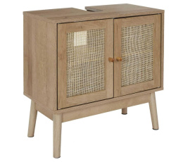 HOME DECO FACTORY Szafka Pod Umywalkę Bali Natural Crush 60 x 70 x 30 cm Brązowa
