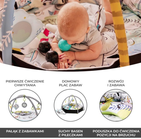 Kinderkraft Mata Edukacyjna SMARTPLAY Interaktywna z Funkcją Suchego Basenu i 7 Zabawkami Kinderkraft Mata Edukacyjna SMARTPLAY Interaktywna z Funkcją Suchego Basenu i 7 Zabawkami