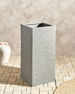 Donica Beliani DION Ceramic 33 cm Jasnoszara – Elegancka Donica Ogrodowa