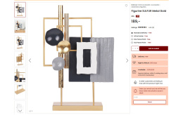 Figurka Beliani SULFUR Metal Złota – Złota Dekoracja Geometryczna