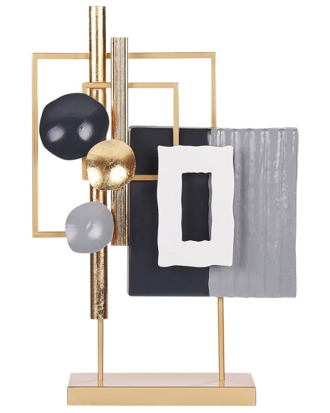 Figurka Beliani SULFUR Metal Złota – Złota Dekoracja Geometryczna Figurka Beliani SULFUR Metal Złota – Złota Dekoracja Geometryczna