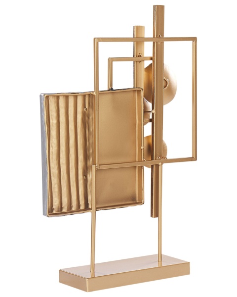 Figurka Beliani SULFUR Metal Złota – Złota Dekoracja Geometryczna Figurka Beliani SULFUR Metal Złota – Złota Dekoracja Geometryczna