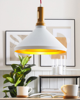Lampa Wisząca Beliani LIARD Metal Biała – Industrialna Lampa Sufitowa