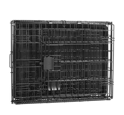 Amazon Basics Klatka dla Psów – Wytrzymała, Składana, Podwójne Drzwiczki, z Podstawką, 60,96 x 45,72 x 50,8 cm, Czarna Amazon Basics Klatka dla Psów – Wytrzymała, Składana, Podwójne Drzwiczki, z Podstawką, 60,96 x 45,72 x 50,8 cm, Czarna