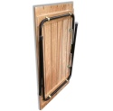 Castelmerlino 280 Składany Stół Okumè cm 100 x 60 cm – Naturalne Drewno i Matowa Czerń
