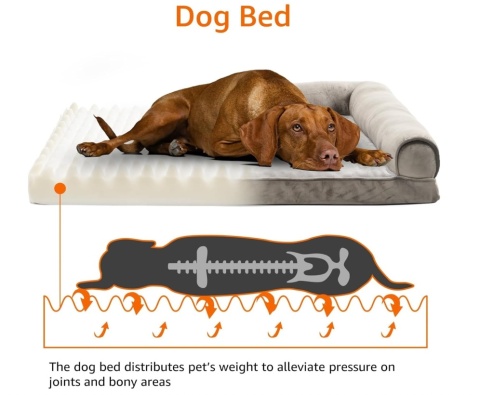 Amazon Basics – Piankowe Legowisko / Sofa XL dla Psa w Kształcie Litery U, Ze Zdejmowanym Pokrowcem, Brązowe, 112 x 89 x 20 cm Amazon Basics – Piankowe Legowisko / Sofa XL dla Psa w Kształcie Litery U, Ze Zdejmowanym Pokrowcem, Brązowe, 112 x 89 x 20 cm