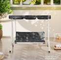 Outsunny Poduszka na materac z oparciem na ławkę ogrodową huśtawkę 3-osobową sofę, duży komfort 150 x 98 x 8 cm, kolor szary Outsunny Poduszka na materac z oparciem na ławkę ogrodową huśtawkę 3-osobową sofę, duży komfort 150 x 98 x 8 cm, kolor szary