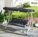 Outsunny Poduszka na materac z oparciem na ławkę ogrodową huśtawkę 3-osobową sofę, duży komfort 150 x 98 x 8 cm, kolor szary Outsunny Poduszka na materac z oparciem na ławkę ogrodową huśtawkę 3-osobową sofę, duży komfort 150 x 98 x 8 cm, kolor szary