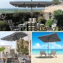 VOUNOT Prostokątny Parasol Ogrodowy / Balkonowy 200x125 cm, Pochylany