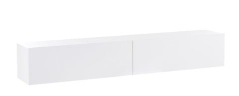 Wisząca szafka RTV Beliani GLADSTONE – 180 cm, biała, nowoczesny minimalizm Wisząca szafka RTV Beliani GLADSTONE – 180 cm, biała, nowoczesny minimalizm