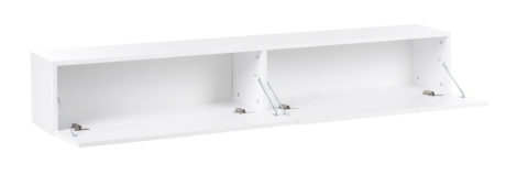 Wisząca szafka RTV Beliani GLADSTONE – 180 cm, biała, nowoczesny minimalizm Wisząca szafka RTV Beliani GLADSTONE – 180 cm, biała, nowoczesny minimalizm