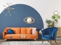 Beliani Sofa Rozkładana Beliani LUCAN Pomarańczowy Welur 3-osobowa