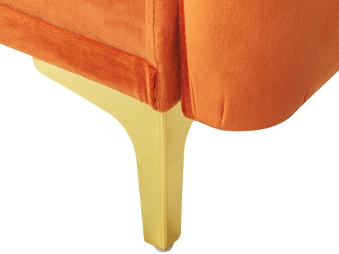 Beliani Sofa Rozkładana Beliani LUCAN Pomarańczowy Welur 3-osobowa Beliani Sofa Rozkładana Beliani LUCAN Pomarańczowy Welur 3-osobowa