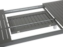 Beliani Stół ogrodowy rozkładany PANCOLE 168/248 x 100 cm szary aluminium