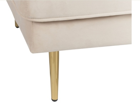 Beliani Szezlong Prawostronny beliani MIRAMAS Beżowy Welur sofa Beliani Szezlong Prawostronny beliani MIRAMAS Beżowy Welur sofa