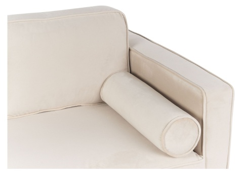 Beliani Szezlong Prawostronny beliani MIRAMAS Beżowy Welur sofa Beliani Szezlong Prawostronny beliani MIRAMAS Beżowy Welur sofa