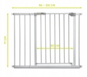 Bramka Zabezpieczająca Hauck Stop N Safe 2, Rozporowa + Rozszerzenie 21 cm (96-101 cm)
