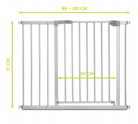 Bramka Zabezpieczająca Hauck Stop N Safe 2, Rozporowa + Rozszerzenie 21 cm (96-101 cm)