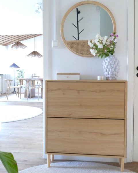 Nowoczesna Szafka na Buty Beliani Norris, Jasne Drewno