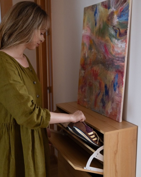 Nowoczesna Szafka na Buty Beliani Norris, Jasne Drewno