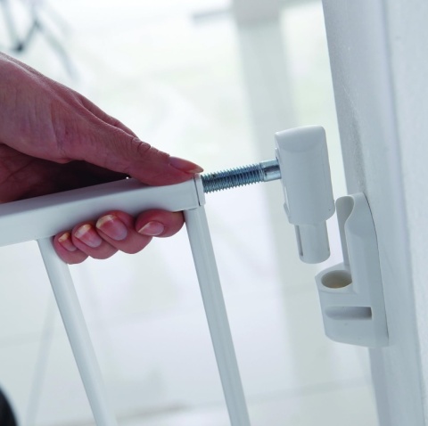 Bramka Zabezpieczająca Munchkin Lindam, Przykręcana, Bezprogowa 64.5-102 cm, Biała