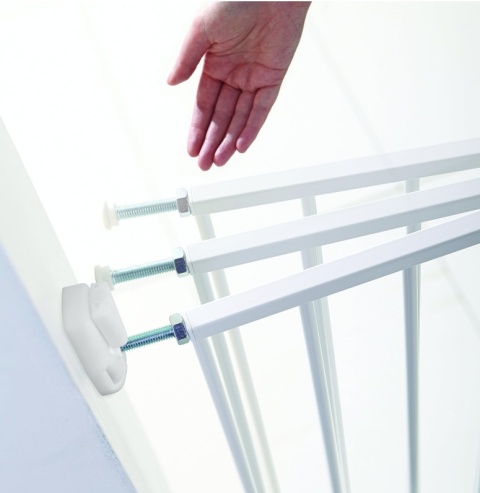 Bramka Zabezpieczająca Munchkin Lindam, Przykręcana, Bezprogowa 64.5-102 cm, Biała