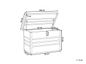 Skrzynia ogrodowa CEBROSA 100x62 cm, Metalowa, Zielona – 300 L, Zamek