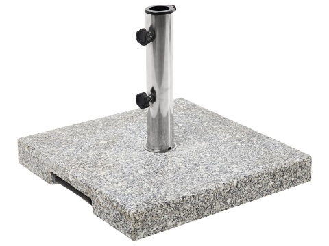 Baza Podstawka pod Parasol Ogrodowy Beliani CERZETO 30 kg Kwadratowa Granitowa Szara z Kółkami