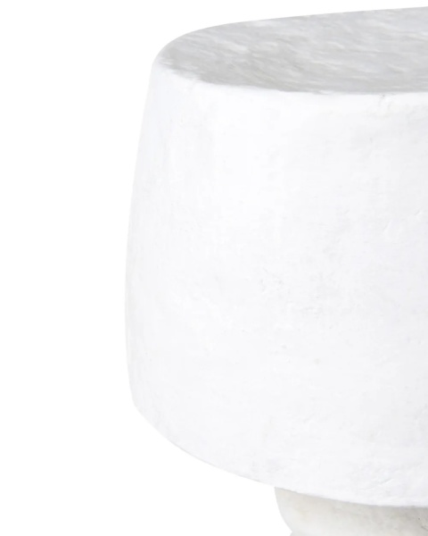 Beliani Lampa stołowa ARAPEY z papier-mâché Biała 39 cm Ręcznie robiona