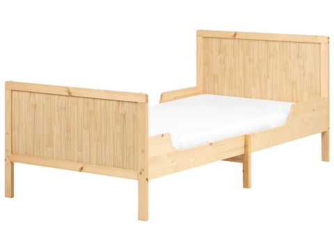 Beliani Rozsuwane łóżko dziecięce MONTIGNY 90×200 cm drewno sosnowe jasnobrązowe