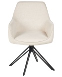 Krzesło Obrotowe do Jadalni Belaini JODAR, Jasnobeżowa Tkanina