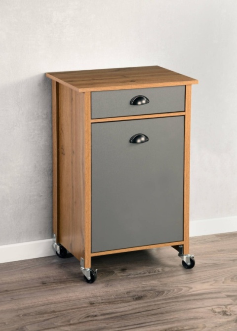 Mobilny Barek Kuchenny KESPER z Koszami do Segregacji 2x15L – Brąz/ Antracyt