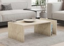Stolik Kawowy / Ława Hanah Home 87 cm, Kolor Trawertyn (Efekt Marmuru)