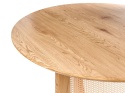 Okrągły Stół do Jadalni BELIANI KARLO 120 cm, Jasny Brąz z Rattanową Podstawą