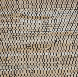 Dywan Chodnik Relaxdays 60x110 cm, Skóra i Bawełna, Szary Patchwork