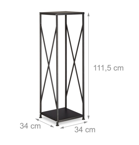 Stojak Regał na Drewno Kominkowe Metalowy Czarny 111 cm – Styl Loft