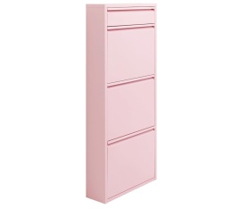 Szafka na Buty KARE DESIGN Caruso 3+1 Różowa, Metalowa, Ultra-Wąska 15 cm