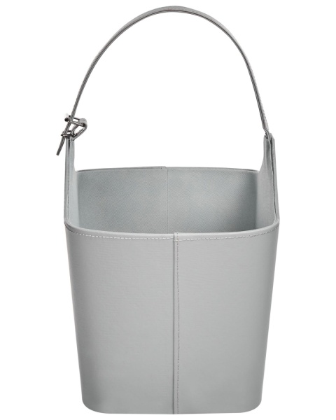 Ręcznie Robiony Kosz do Przechowywania Beliani ELAM, Szara Skóra Ekologiczna Ręcznie Robiony Kosz do Przechowywania Beliani ELAM, Szara Skóra Ekologiczna