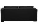 Beliani Sofa Helsinki – 3-osobowa, skóra naturalna, czarna, nowoczesna