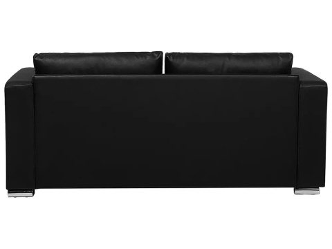 Beliani Sofa Helsinki – 3-osobowa, skóra naturalna, czarna, nowoczesna