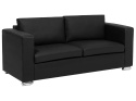 Beliani Sofa Helsinki – 3-osobowa, skóra naturalna, czarna, nowoczesna