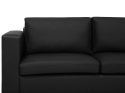 Beliani Sofa Helsinki – 3-osobowa, skóra naturalna, czarna, nowoczesna