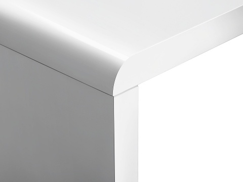 Stolik Kawowy Beliani MILWAUKEE 120x60 cm, Biały Wysoki Połysk