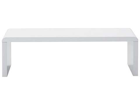 Stolik Kawowy Beliani MILWAUKEE 120x60 cm, Biały Wysoki Połysk