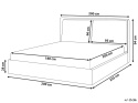 Łóżko tapicerowane Beliani BAJONNA 180 x 200 cm (EU Super King) Jasnobeżowe (Light Beige)