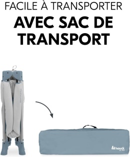 Łóżeczko turystyczne hauck Dream N Play Plus Dusty Blue składane 0–15 kg