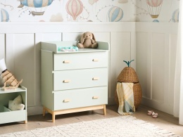 Beliani Przewijak z komodą QUILPIE Light Green z szufladami 102 cm