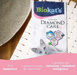 Żwirek Zbrylający Biokat's Diamond Care Fresh 10L – Z Węglem Aktywnym i Aloesem
