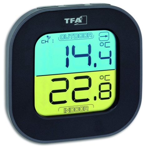 Termometr Radiowy TFA Dostmann - Wewnętrzny/Zewnętrzny, Cyfrowy, MAX/MIN