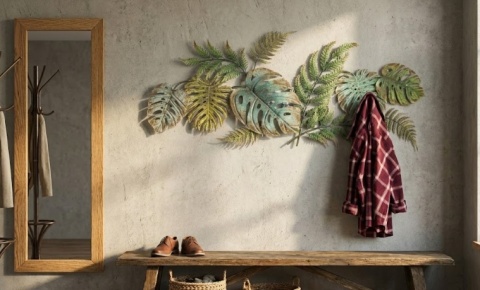 Wieszak Ścienny Metalowy JUNGLE PARTY 107cm – Kolorowy, Styl Boho/Vintage KARE DESIGN